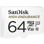 Sandisk carte micro sdxc high endurance 64gb (100mb / s) (class 10)