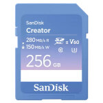 Sandisk carte sdxc creator 256gb v60 uhs - ii (280mb / s) (class 10)