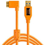 Tether tools c�ble usb 3. 0 / micro - b 4. 6m coud� droit orange