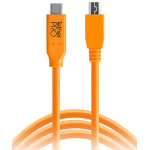 Tether tools câble usb - c vers mini - b 2. 0 5 - pin 4. 6m orange Tether tools câble usb - c vers mini - b 2. 0 5 - pin 4. 6m orange