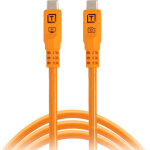 Tether tools optima cble usb - c 10g droit  coud 3m orange