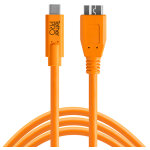 Tether tools pro cble usb - c vers usb 3. 0 micro b 4. 6m orange
