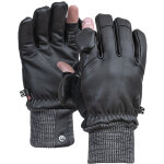 Vallerret gants photo hatchet cuir noir taille s