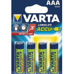 Varta batteries lr3 (aaa) x4 1000mah (ready to use)