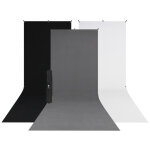 Westcott x - drop kit support + 3 fonds noir / gris / blanc (1. 5m x 3. 7m)