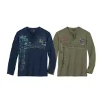 Le lot de 2 tee - shirts col tunisien aventurier