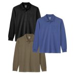 Le lot de 3 polos manches longues outdoor