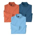 Le lot de 3 sous - pulls unis col roul�