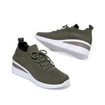 Les baskets chaussettes kaki