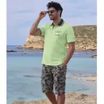 Bermuda cargo toile palmiers