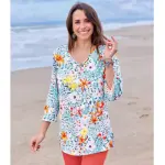 Blouse en crpe fleuri