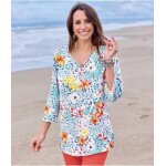 Blouse en crpe fleuri