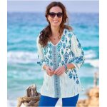 Blouse en crpe imprim ethnique