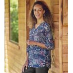 Blouse en cr�pe imprim� motifs animaliers
