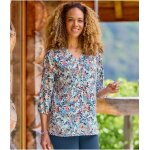 Blouse en crêpe motif végétal Blouse en crêpe motif végétal