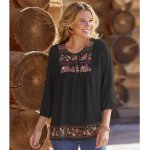 Blouse viscose tendance folk