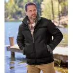Blouson style bombardier su�dine fourr� sherpa�