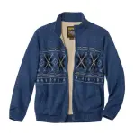 Blouson tricot jacquard doubl� polaire