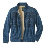 Blouson tricot jacquard doubl sherpa