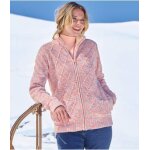Blouson tricot mouliné doublé coral Blouson tricot mouliné doublé coral