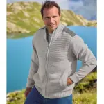 Blouson tricot moulin� doubl� polaire