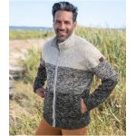 Blouson tricot mouliné doublé sherpa Blouson tricot mouliné doublé sherpa
