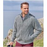 Blouson tricot zipp doubl polaire