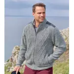 Blouson tricot zipp doubl polaire