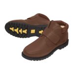 Boots en cro�te de cuir scratch�es fourr�es sherpa