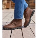 Boots en crote de cuir scratches fourres sherpa