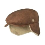 Casquette plate cache oreille suedine vielli sherpa