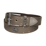 Ceinture cloute en crote de cuir