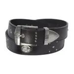 Ceinture cloute en crote de cuir