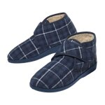 Chaussons flanelle fourr�s sherpa