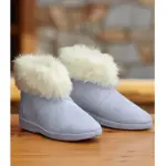 Chaussons montants su�dine et fausse fourrure