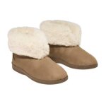 Chaussons montants sudine et fausse fourrure
