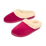 Chaussons en velours et fausse fourrure