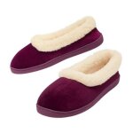 Chaussons en velours et fausse fourrure