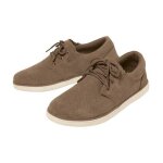 Chaussures à lacets en croûte de cuir perforée Chaussures à lacets en croûte de cuir perforée