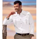 Chemise blanche coupe western