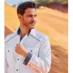 Chemise blanche style country