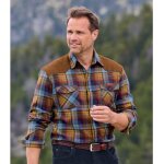 Chemise flanelle carreaux empi�cements su�dine�