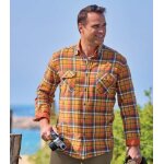 Chemise flanelle  carreaux ocre