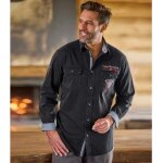 Chemise en jean noire winch and wheel