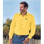 Chemise pilote en popeline jaune Chemise pilote en popeline jaune