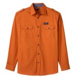 Chemise pilote en popeline jaune