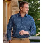 Chemise popeline fantaisie � micro - motifs�