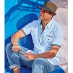 Chemise popeline raye paros