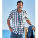 Chemisette � carreaux en tissu gaufr�