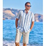 Chemisette col mao cr�pon ray�e�